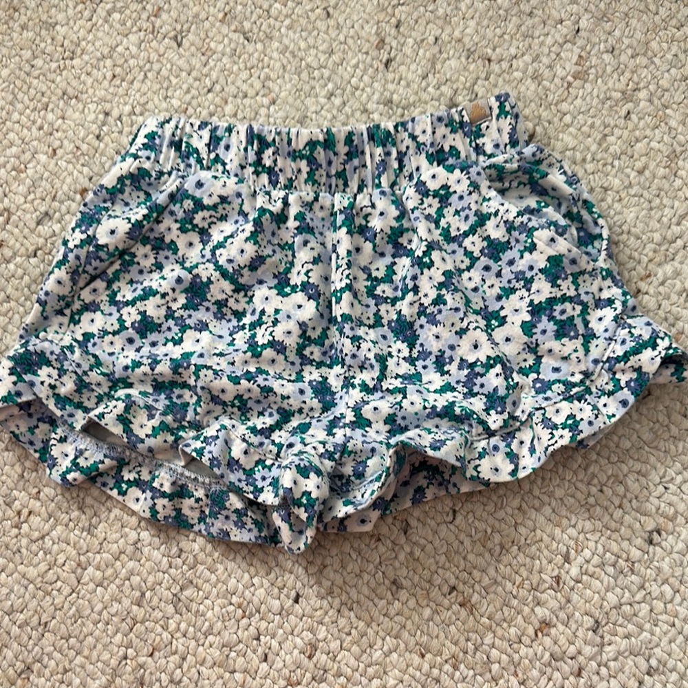 GAP Blue and Green Ruffle Shorts